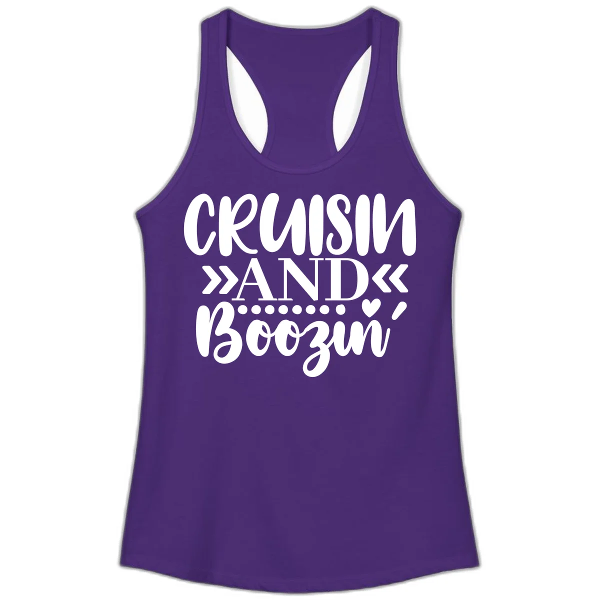 Cruisin' And Boozing Ladies Tank in Solid Purple Rush