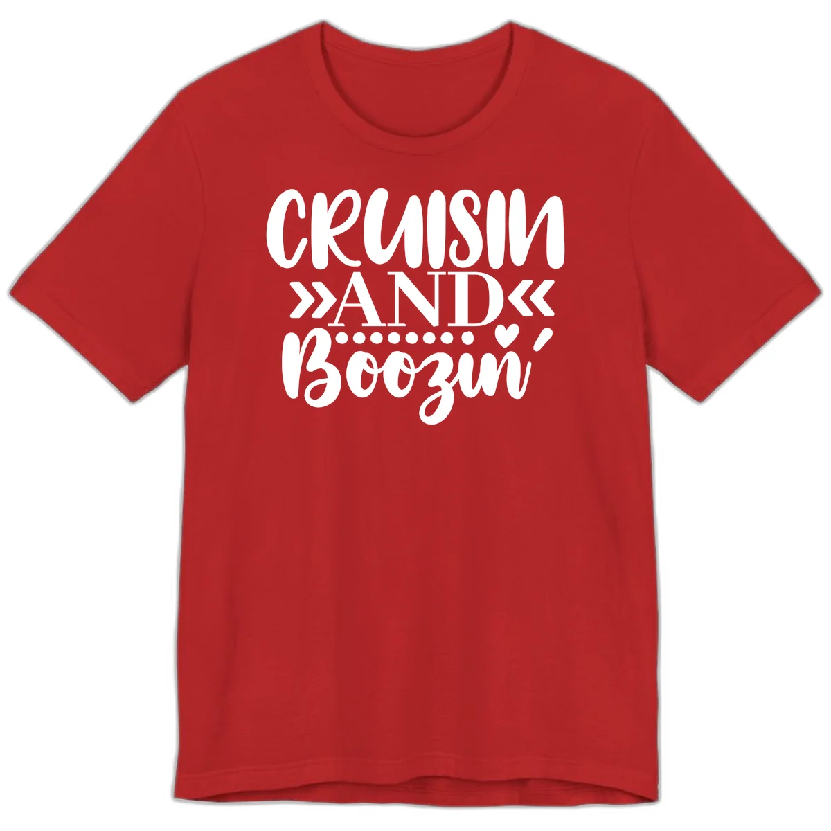 Cruisin' And Boozing Premium T-Shirt in Red
