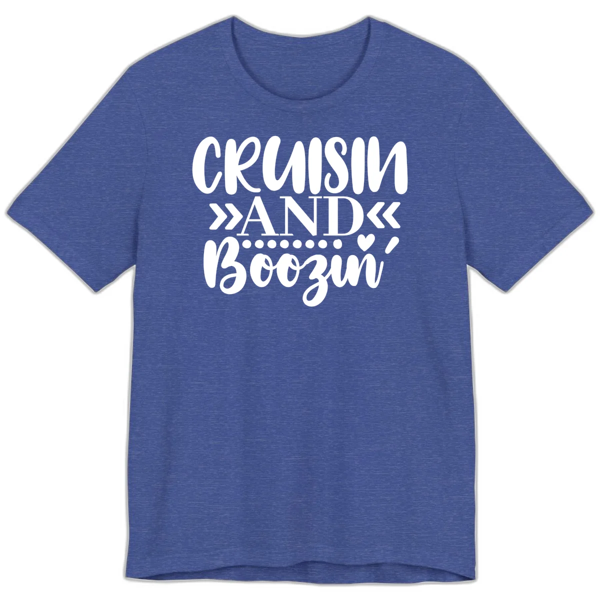 Cruisin' And Boozing Premium T-Shirt in Heather True Royal
