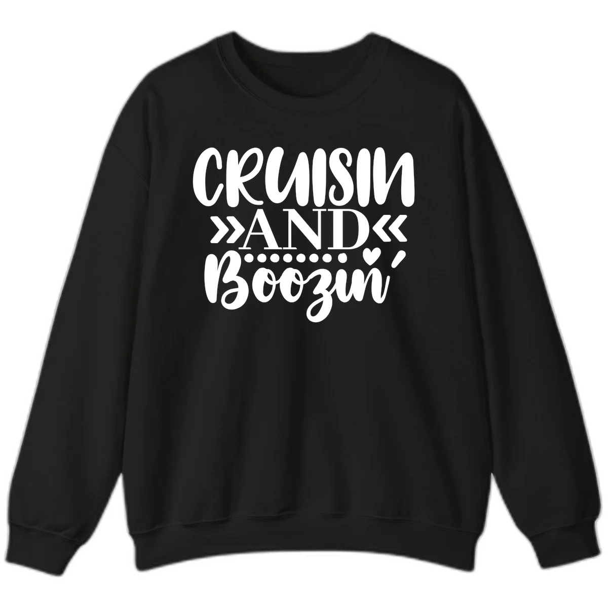 Cruisin' And Boozing Sweatshirt in Black
