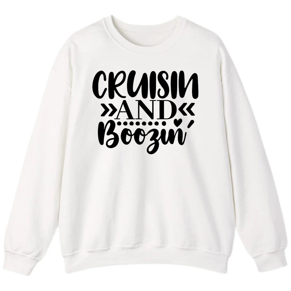 Cruisin' And Boozing Sweatshirt in White
