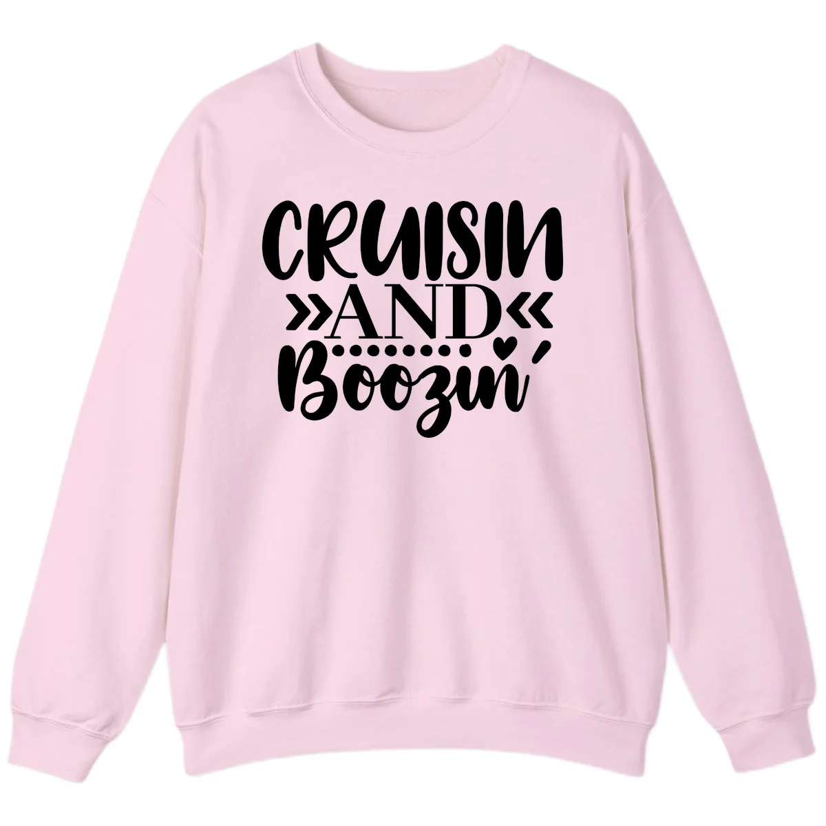 Cruisin' And Boozing Sweatshirt in Light Pink