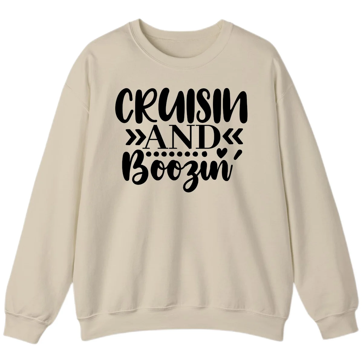 Cruisin' And Boozing Sweatshirt in Sand
