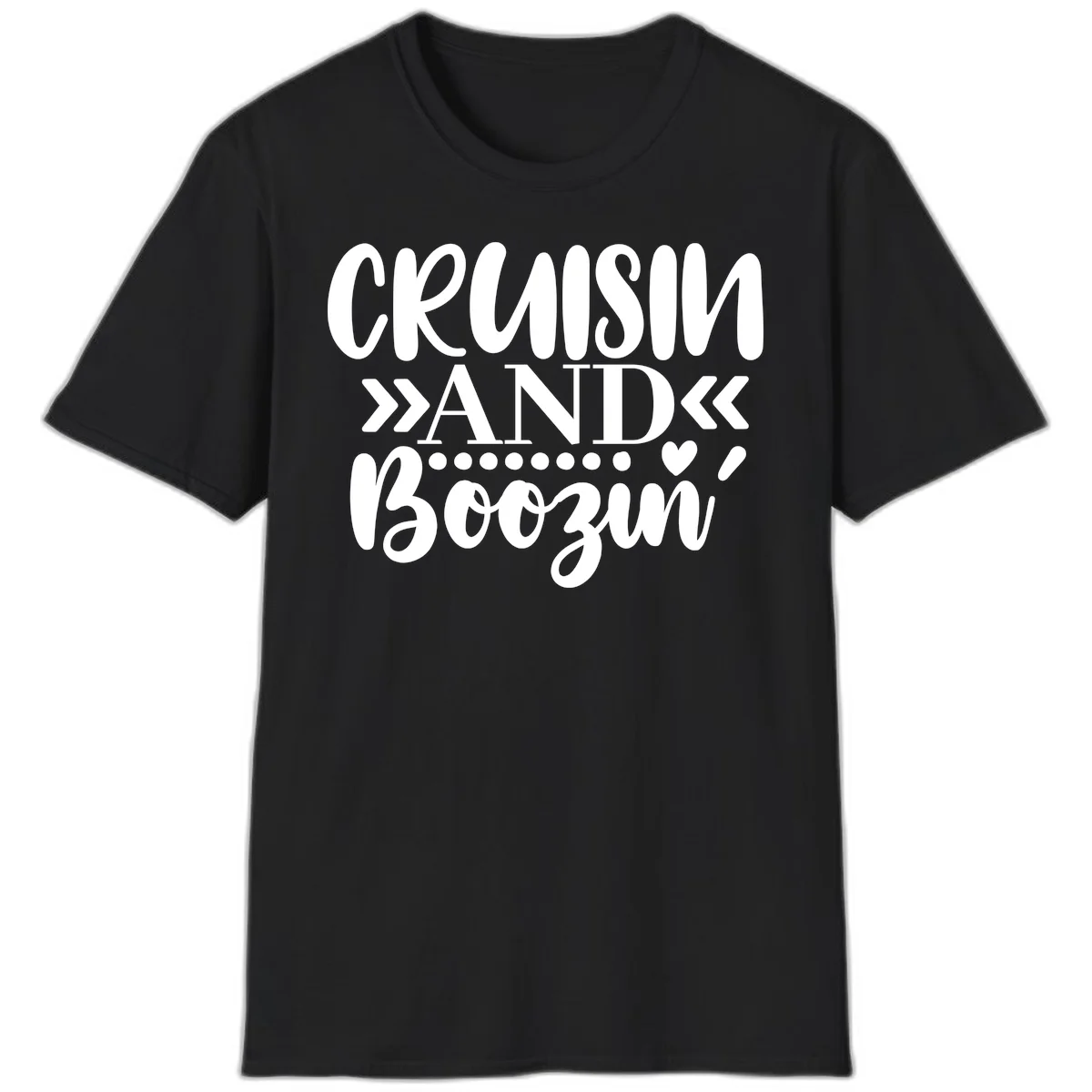 Cruisin' And Boozing T-Shirt in Black