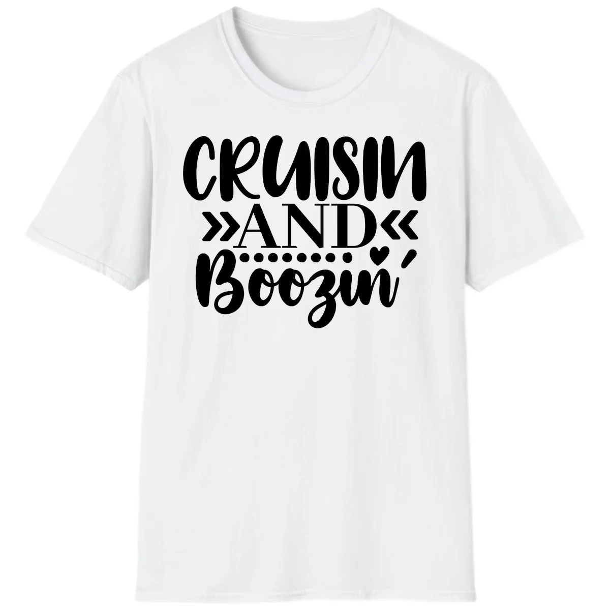 Cruisin' And Boozing T-Shirt in White
