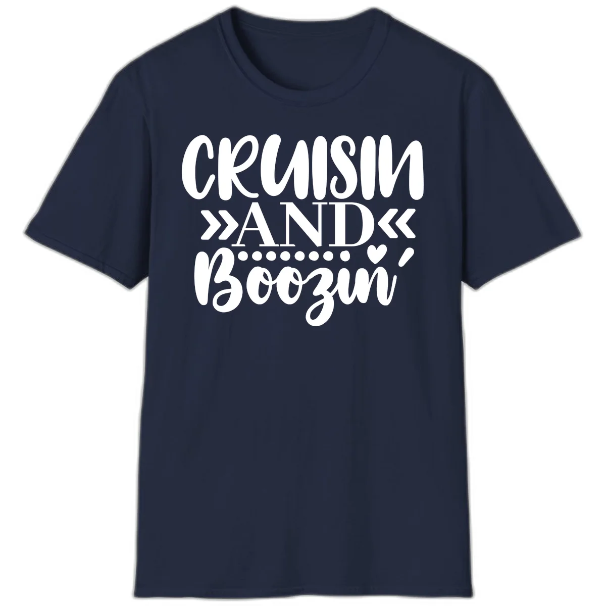 Cruisin' And Boozing T-Shirt in Navy