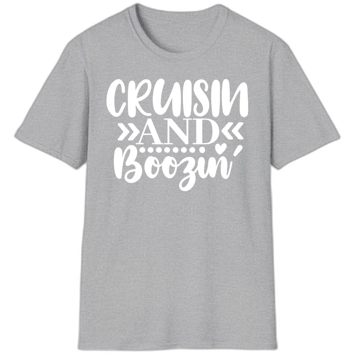 Cruisin' And Boozing T-Shirt in Sport Grey