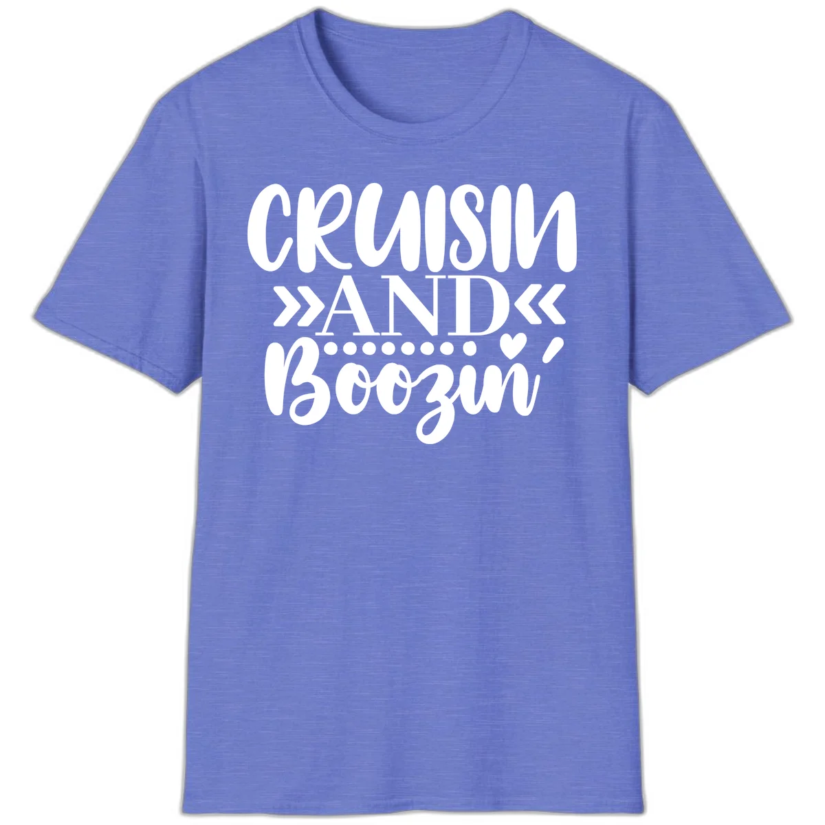 Cruisin' And Boozing T-Shirt in Heather Royal