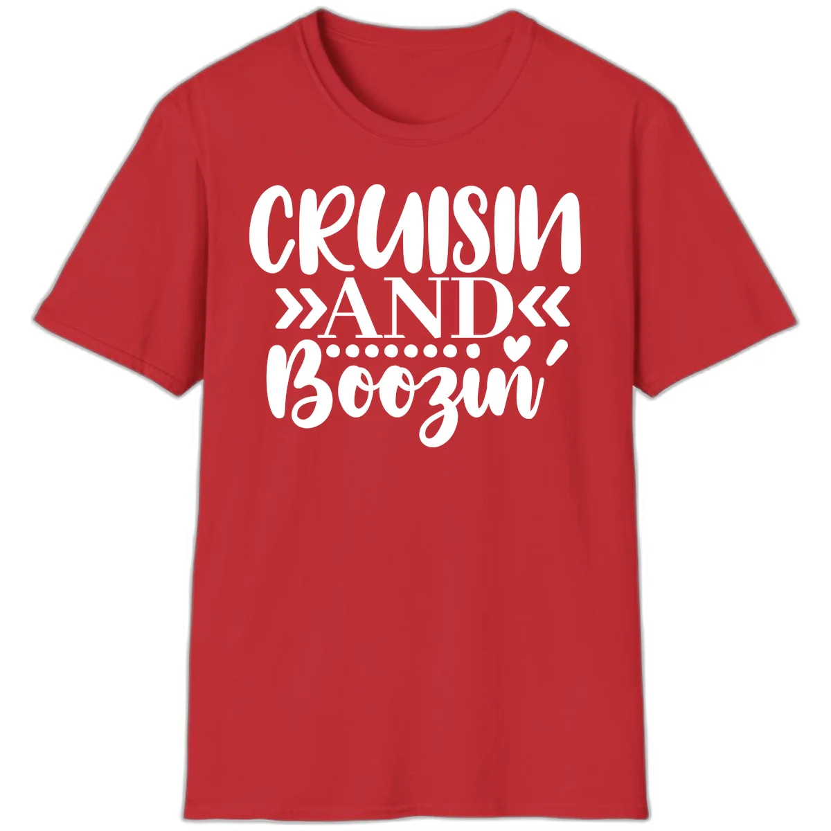 Cruisin' And Boozing T-Shirt in Red