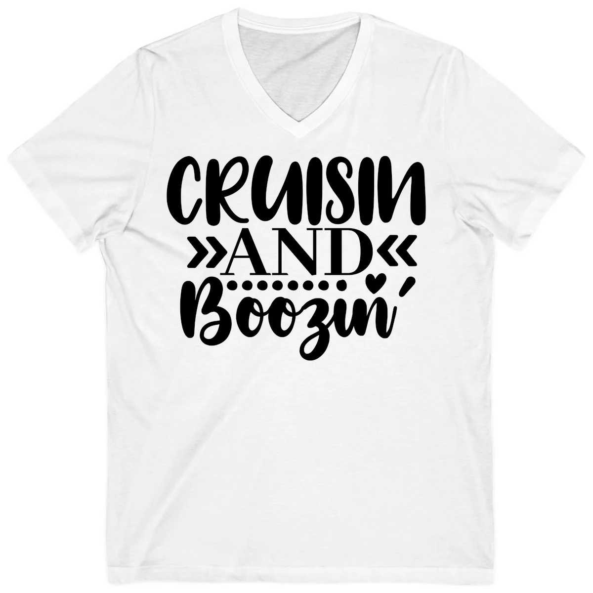 Cruisin' And Boozing V-Neck in White