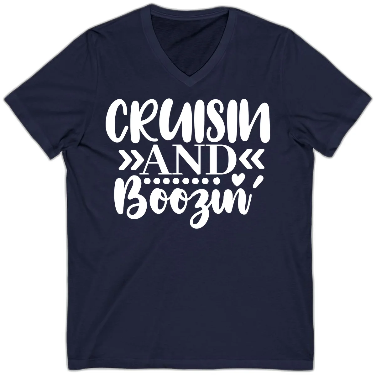 Cruisin' And Boozing V-Neck in Navy