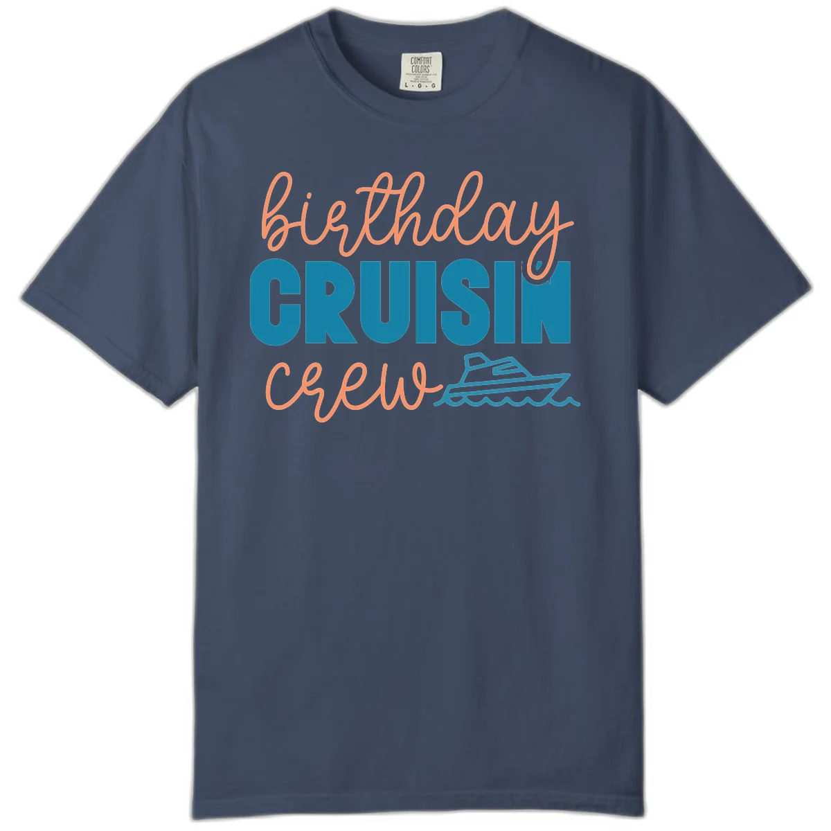 Birthday Crushin' Crew Comfort Color in Midnight