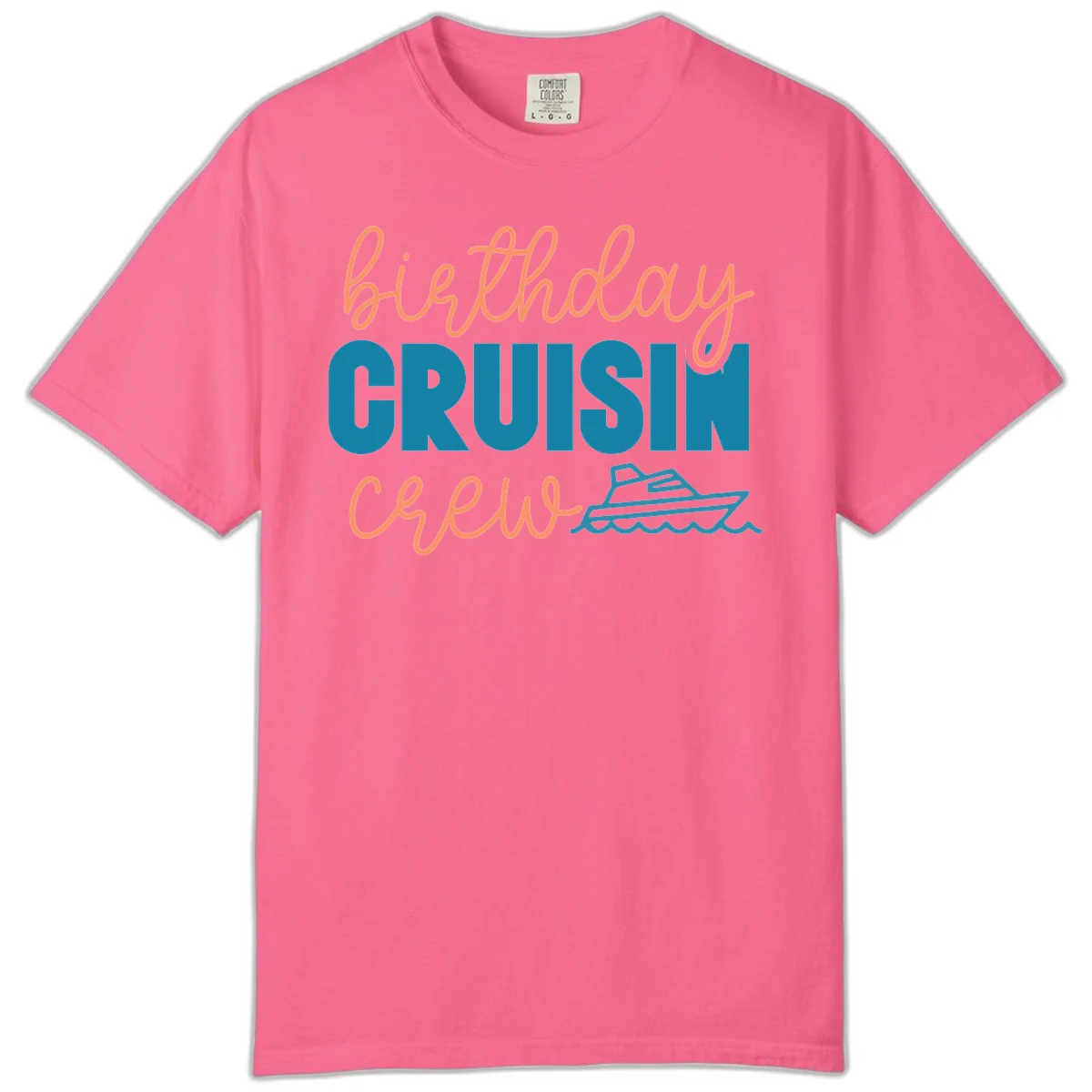 Birthday Crushin' Crew Comfort Color in Crunchberry