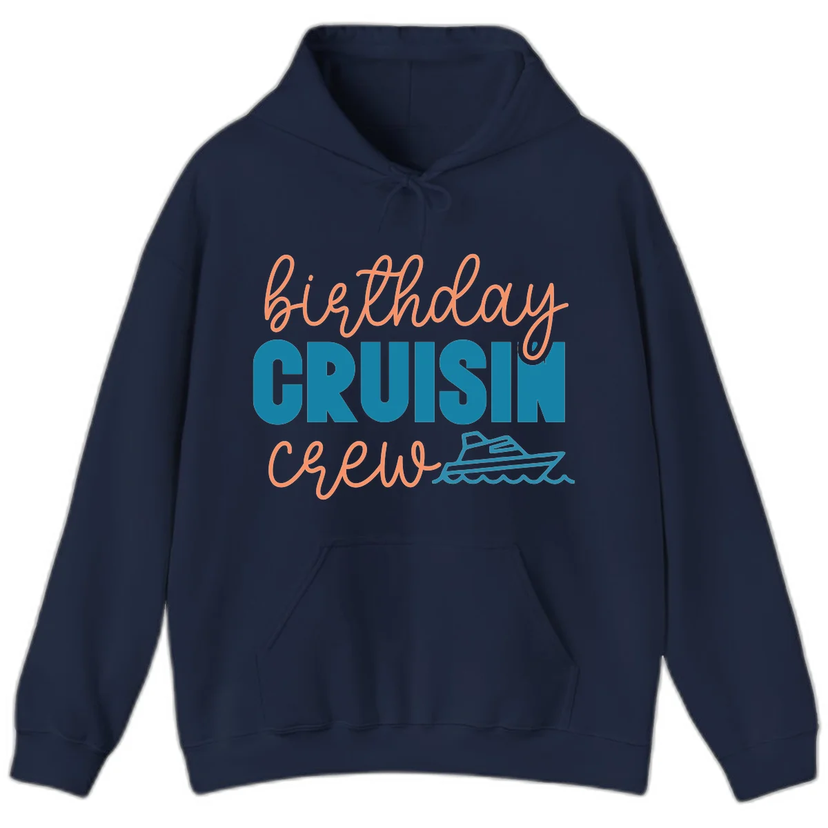 Birthday Crushin' Crew Hoodie in Navy