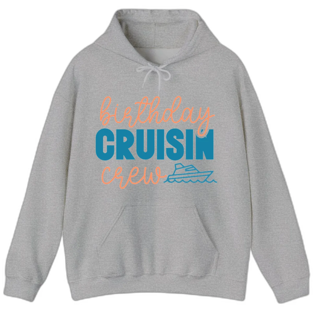 Birthday Crushin' Crew Hoodie in Sport Grey