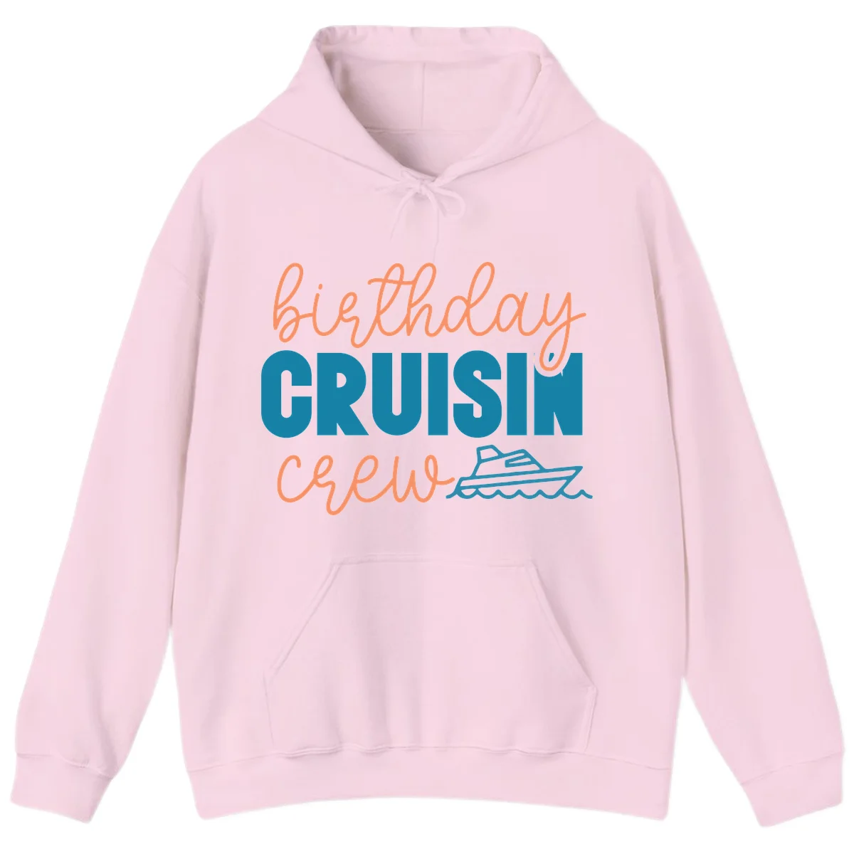Birthday Crushin' Crew Hoodie in Light Pink