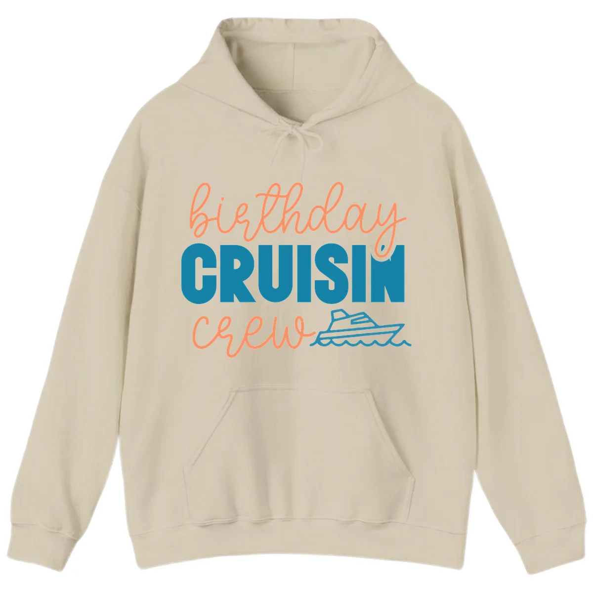 Birthday Crushin' Crew Hoodie in Sand