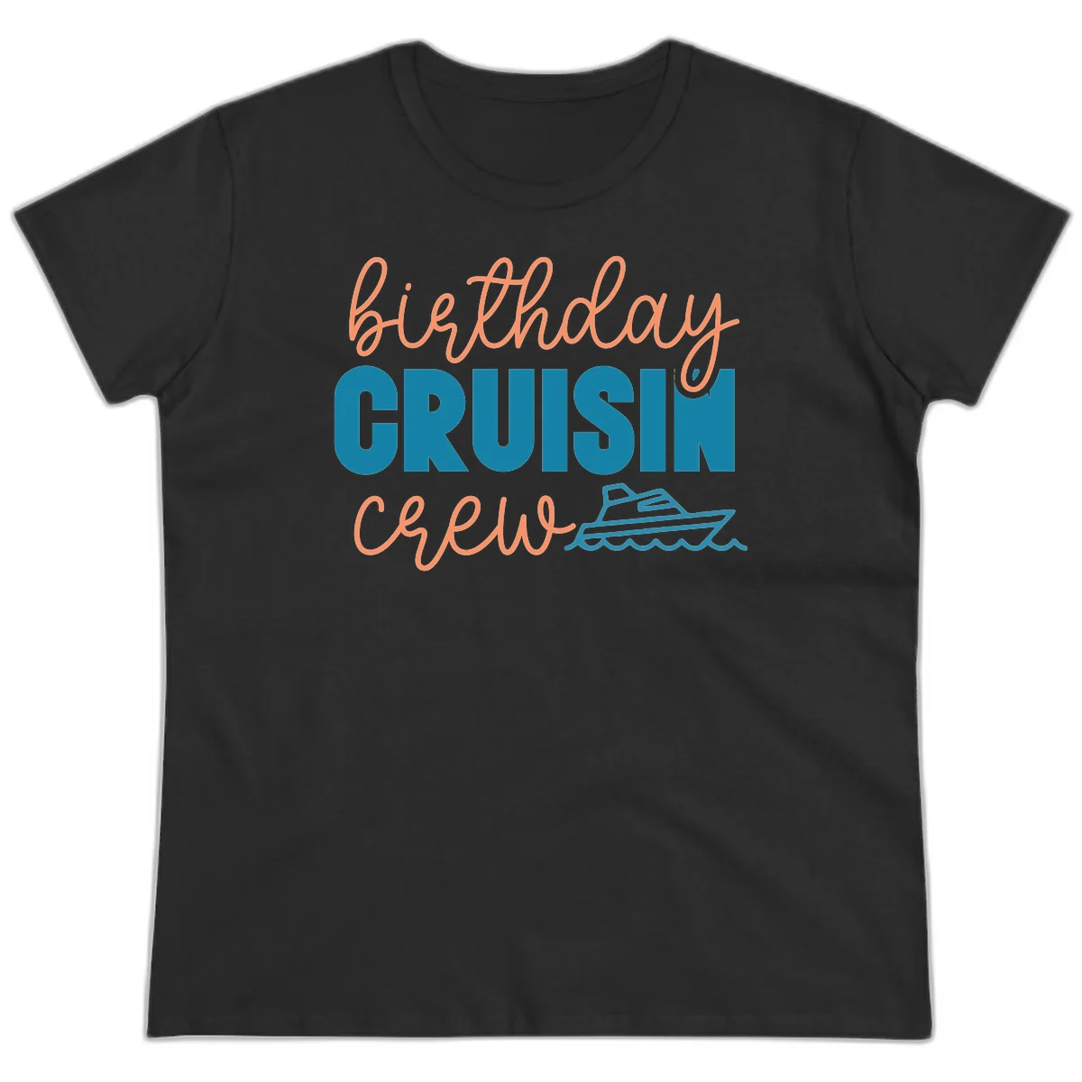 Birthday Crushin' Crew Ladies Tee in Black