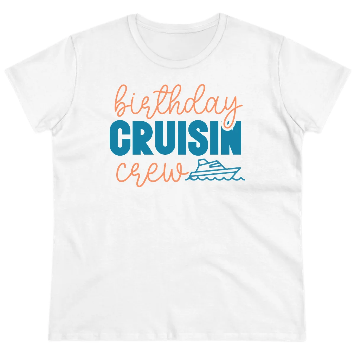 Birthday Crushin' Crew Ladies Tee in White