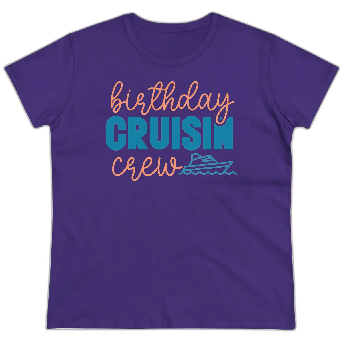 Birthday Crushin' Crew Ladies Tee in Purple