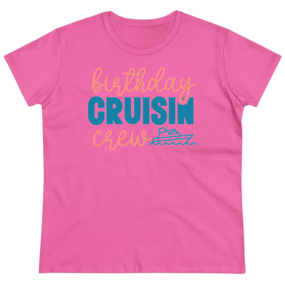 Birthday Crushin' Crew Ladies Tee in Azalea