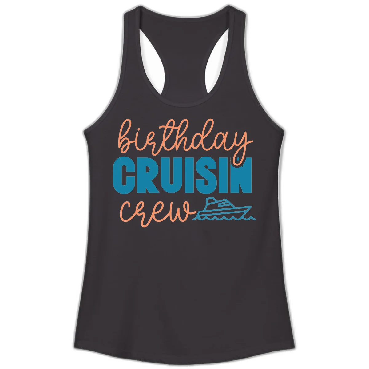 Birthday Crushin' Crew Ladies Tank in Black