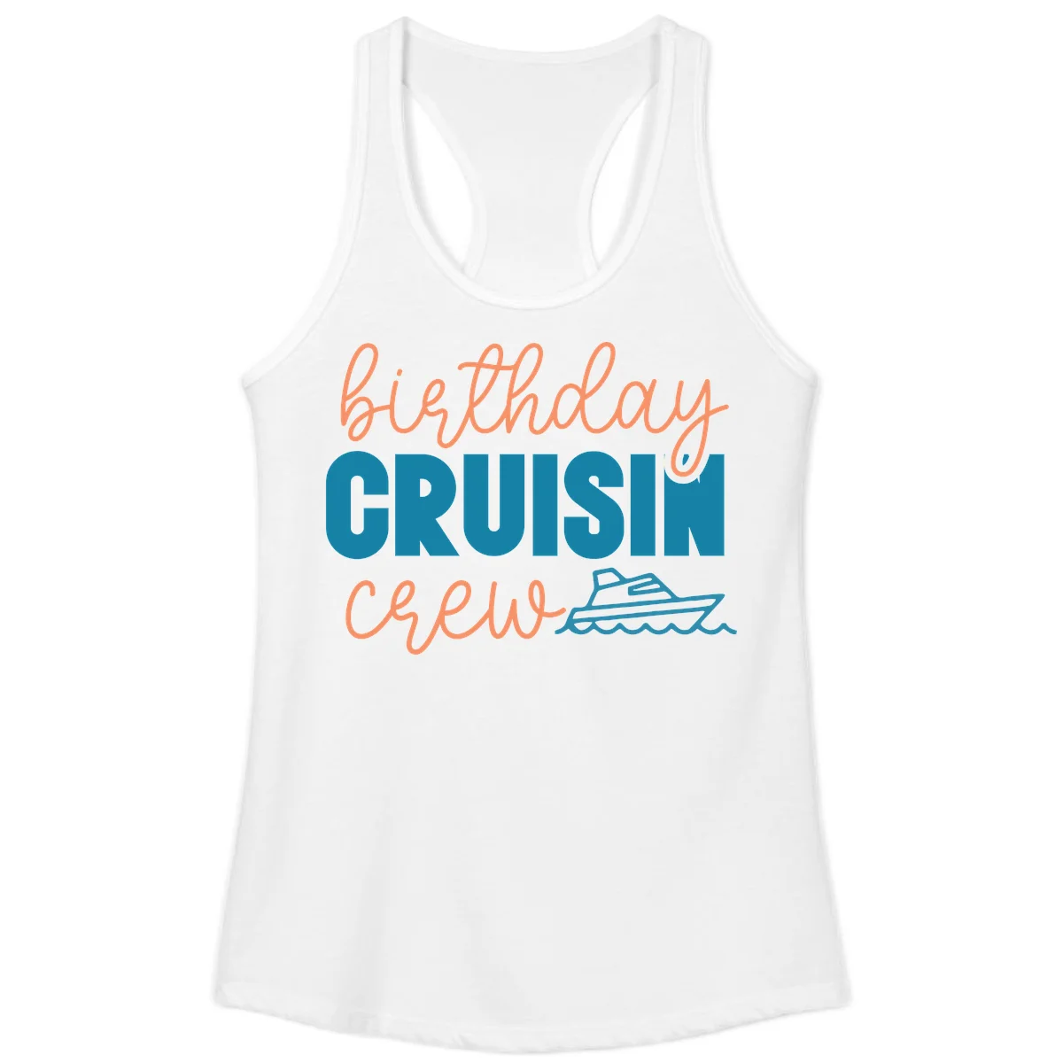 Birthday Crushin' Crew Ladies Tank in White
