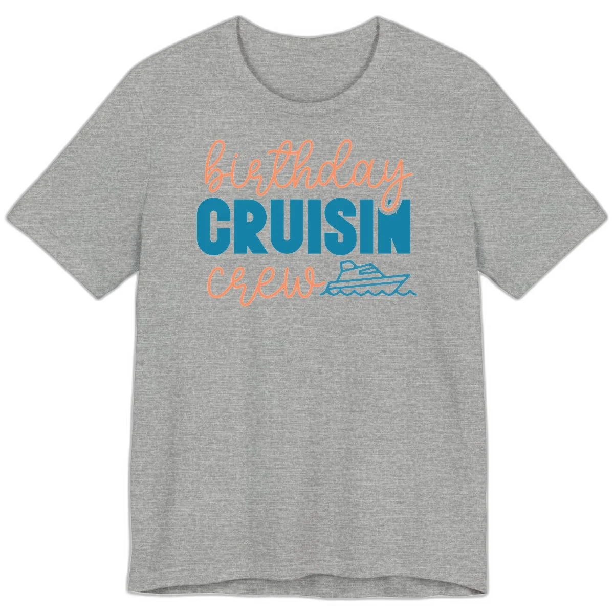 Birthday Crushin' Crew Premium T-Shirt in Athletic Heather