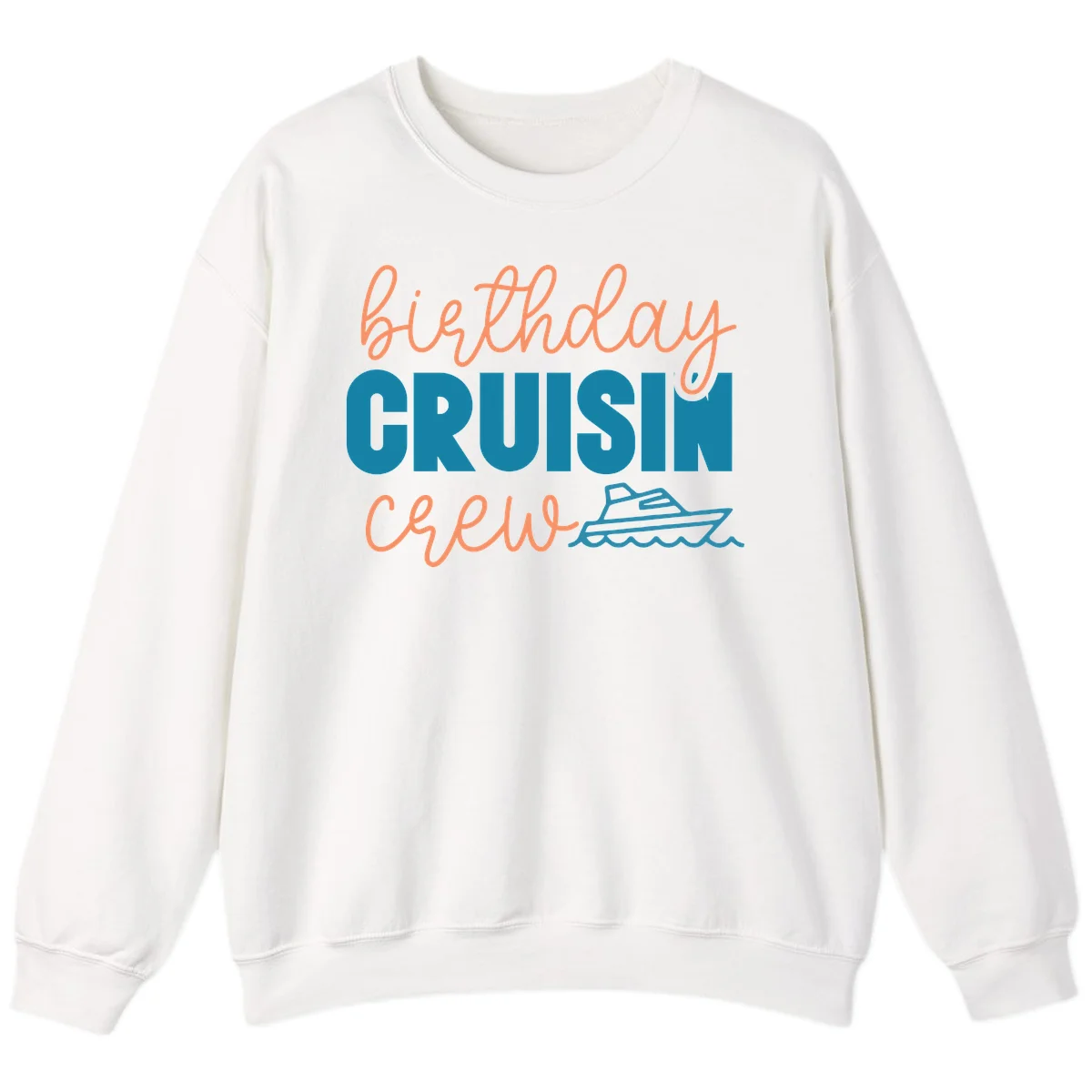 Birthday Crushin' Crew Sweatshirt in White
