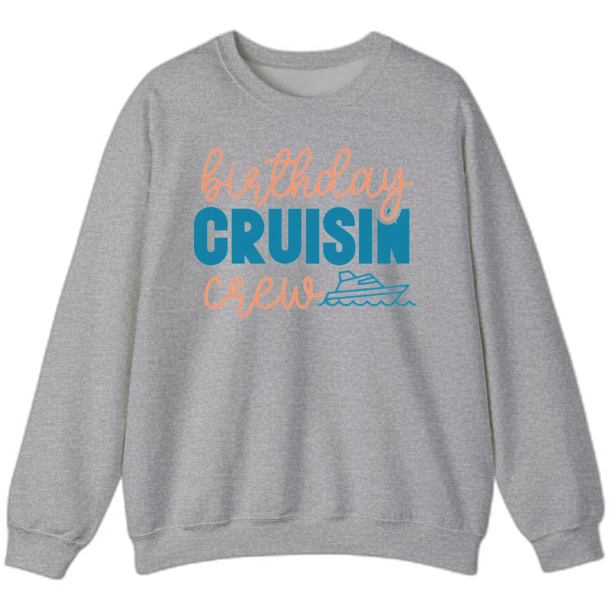 Birthday Crushin' Crew Sweatshirt in Sport Grey