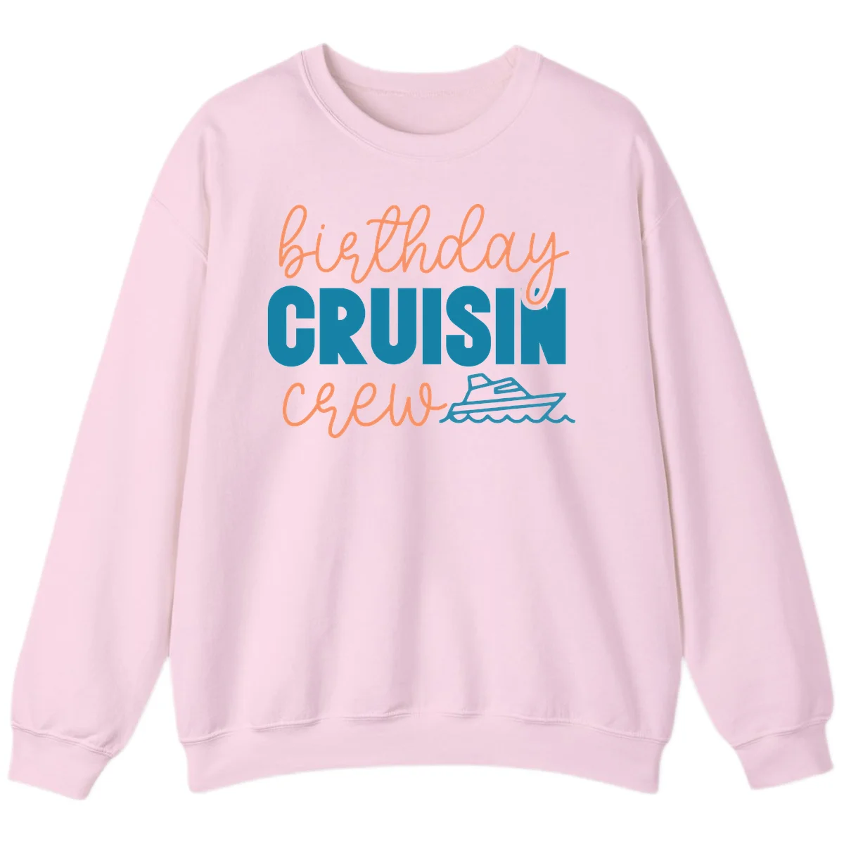 Birthday Crushin' Crew Sweatshirt in Light Pink