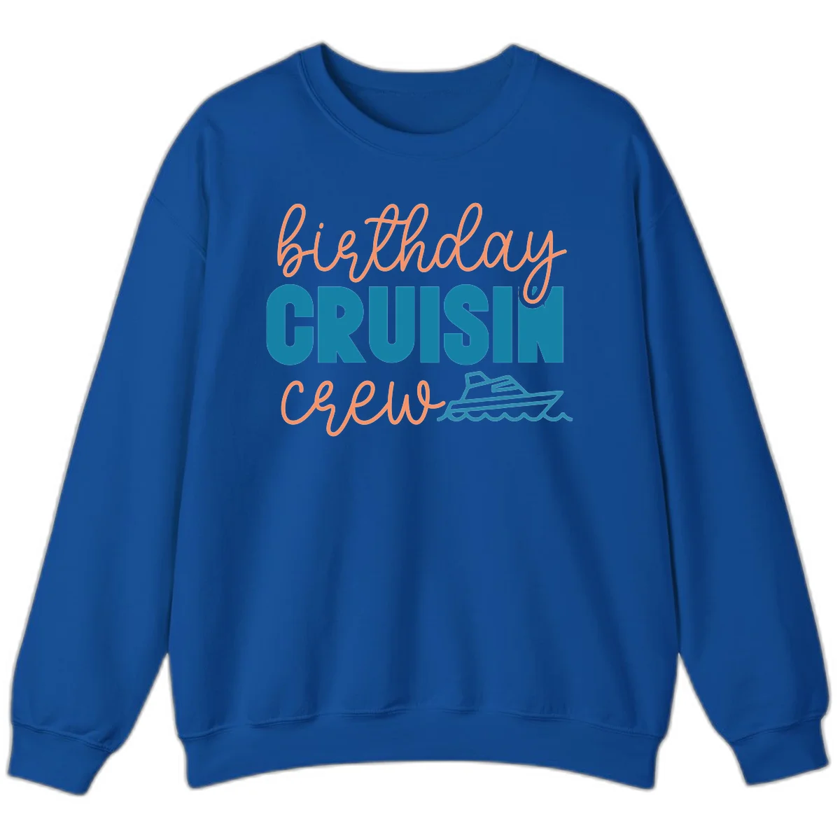 Birthday Crushin' Crew Sweatshirt in Royal