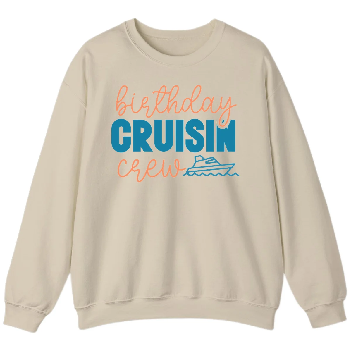 Birthday Crushin' Crew Sweatshirt in Sand