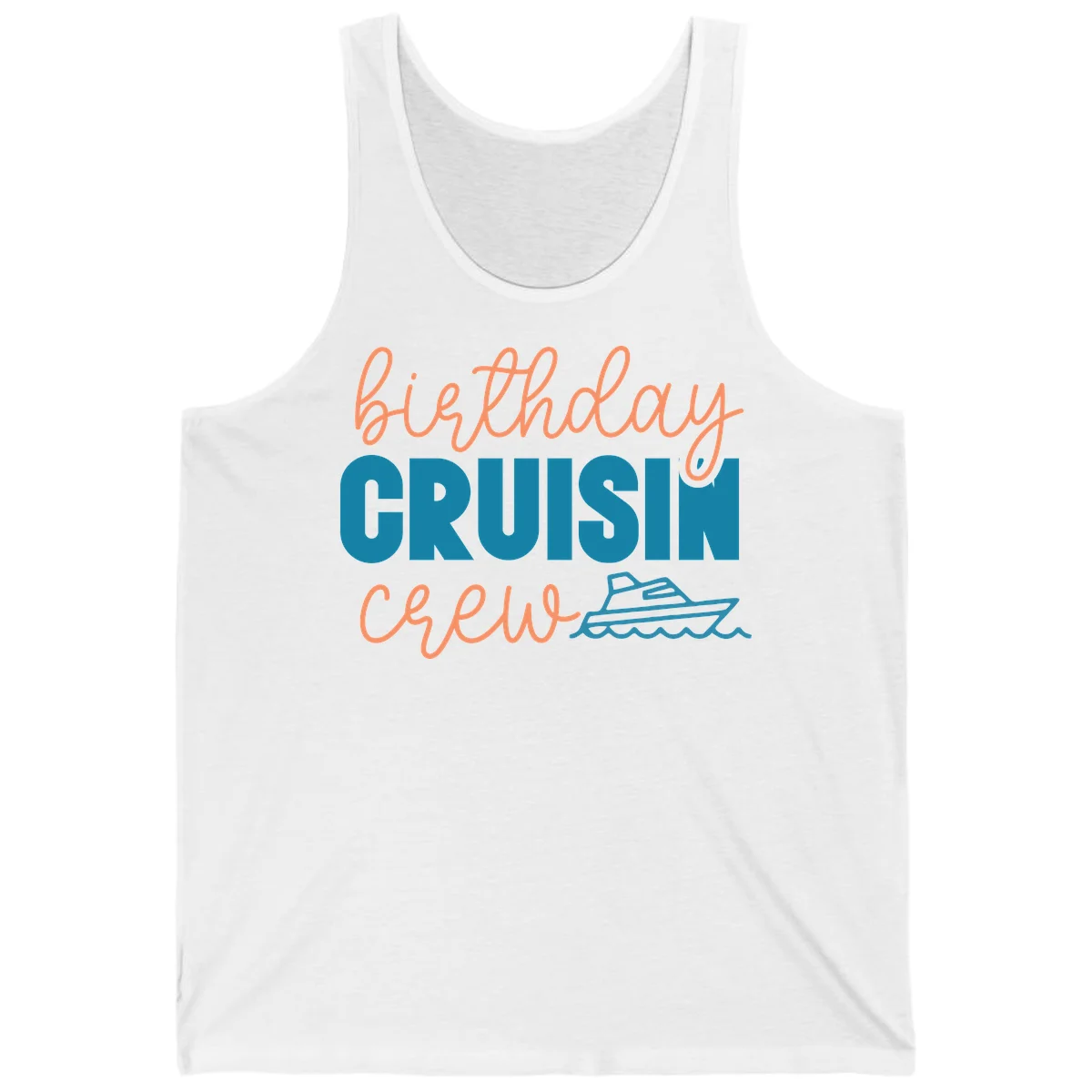 Birthday Crushin' Crew Tank in White