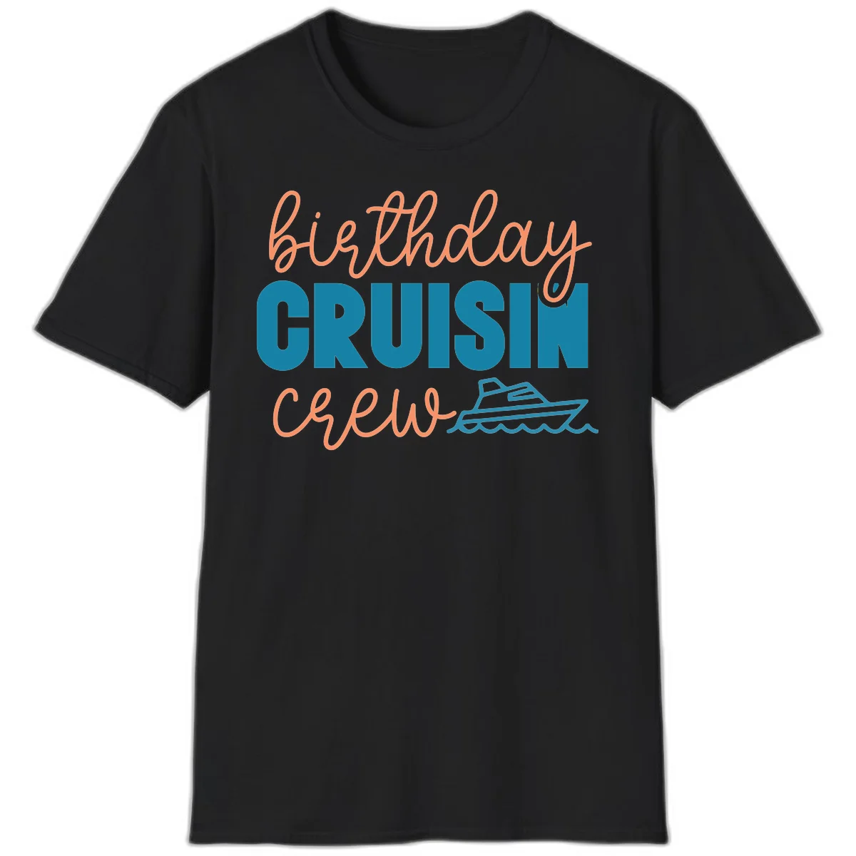 Birthday Crushin' Crew T-Shirt in Black