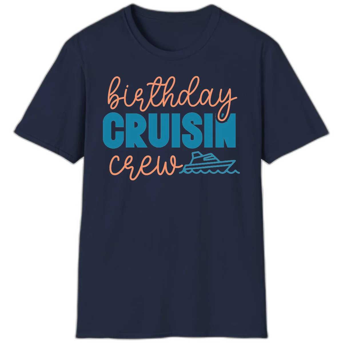 Birthday Crushin' Crew T-Shirt in Navy