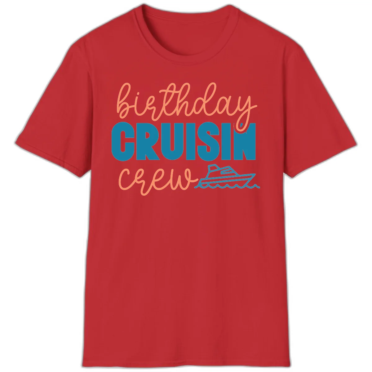 Birthday Crushin' Crew T-Shirt in Red