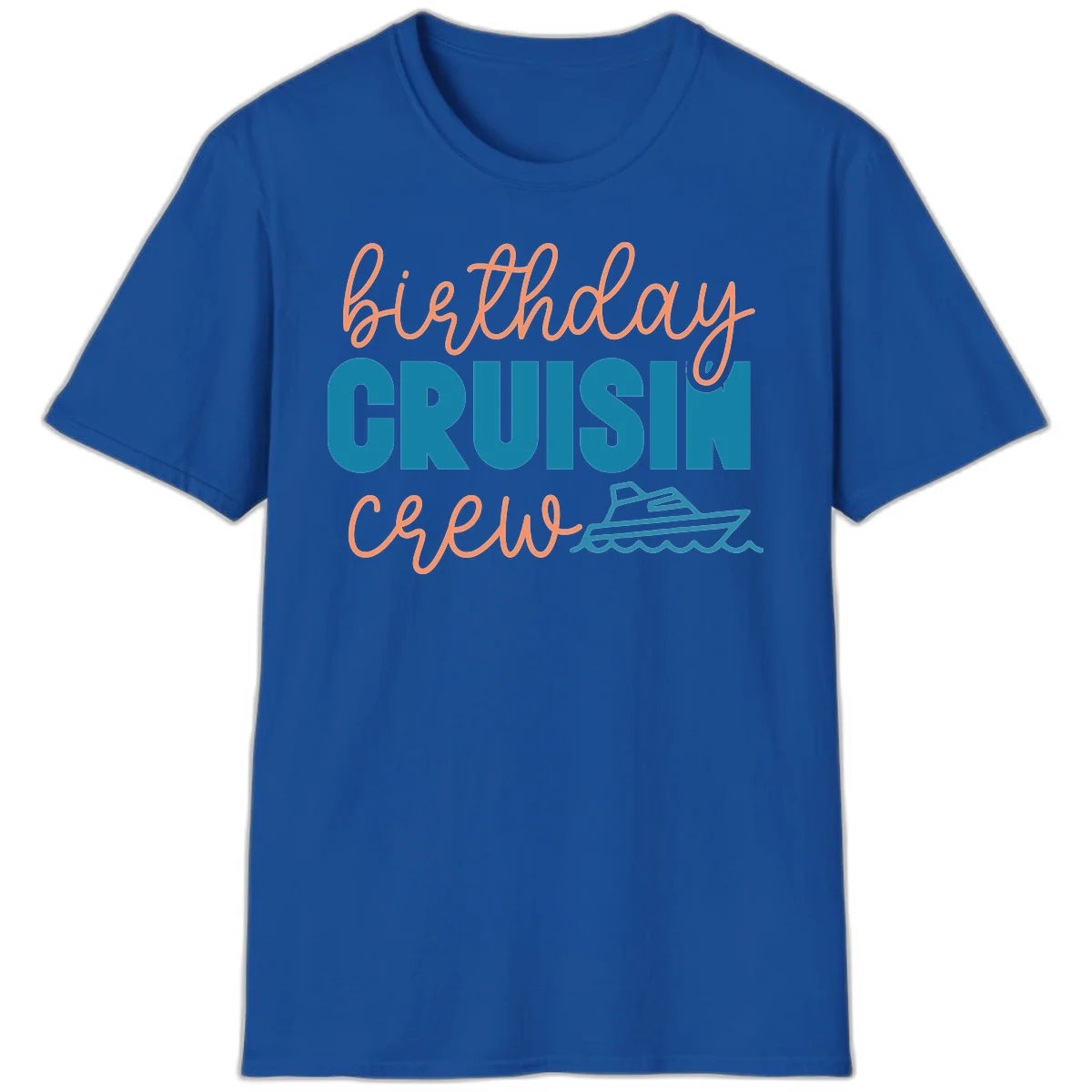 Birthday Crushin' Crew T-Shirt in Royal