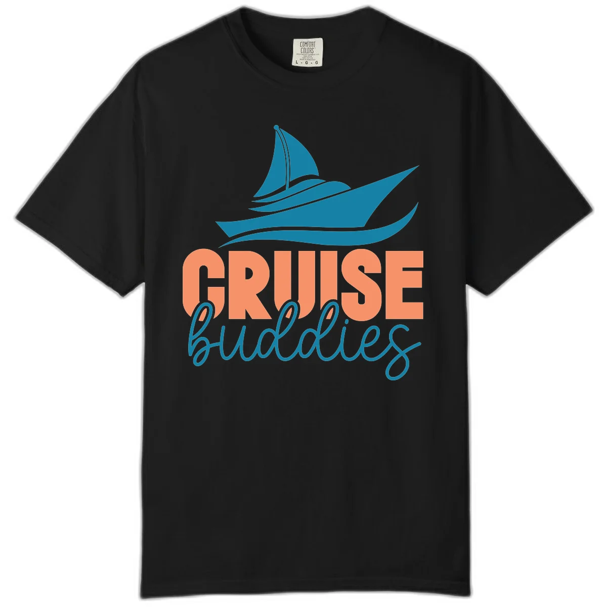 Cruise Buddies Ship Design Comfort Color in Black