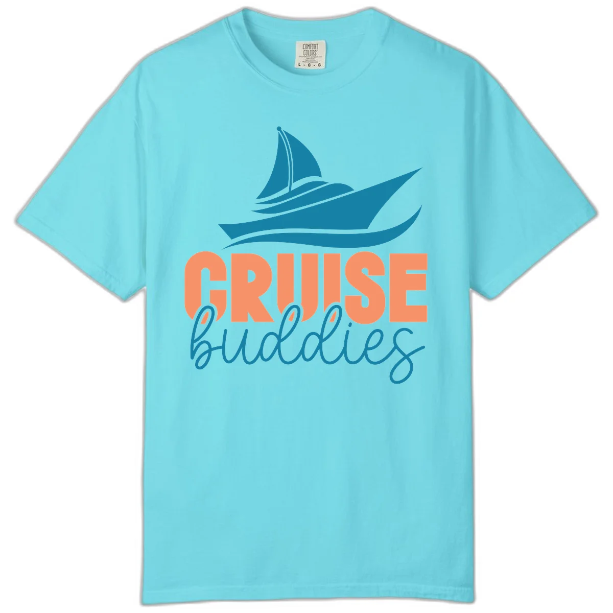 Cruise Buddies Ship Design Comfort Color in Lagoon Blue
