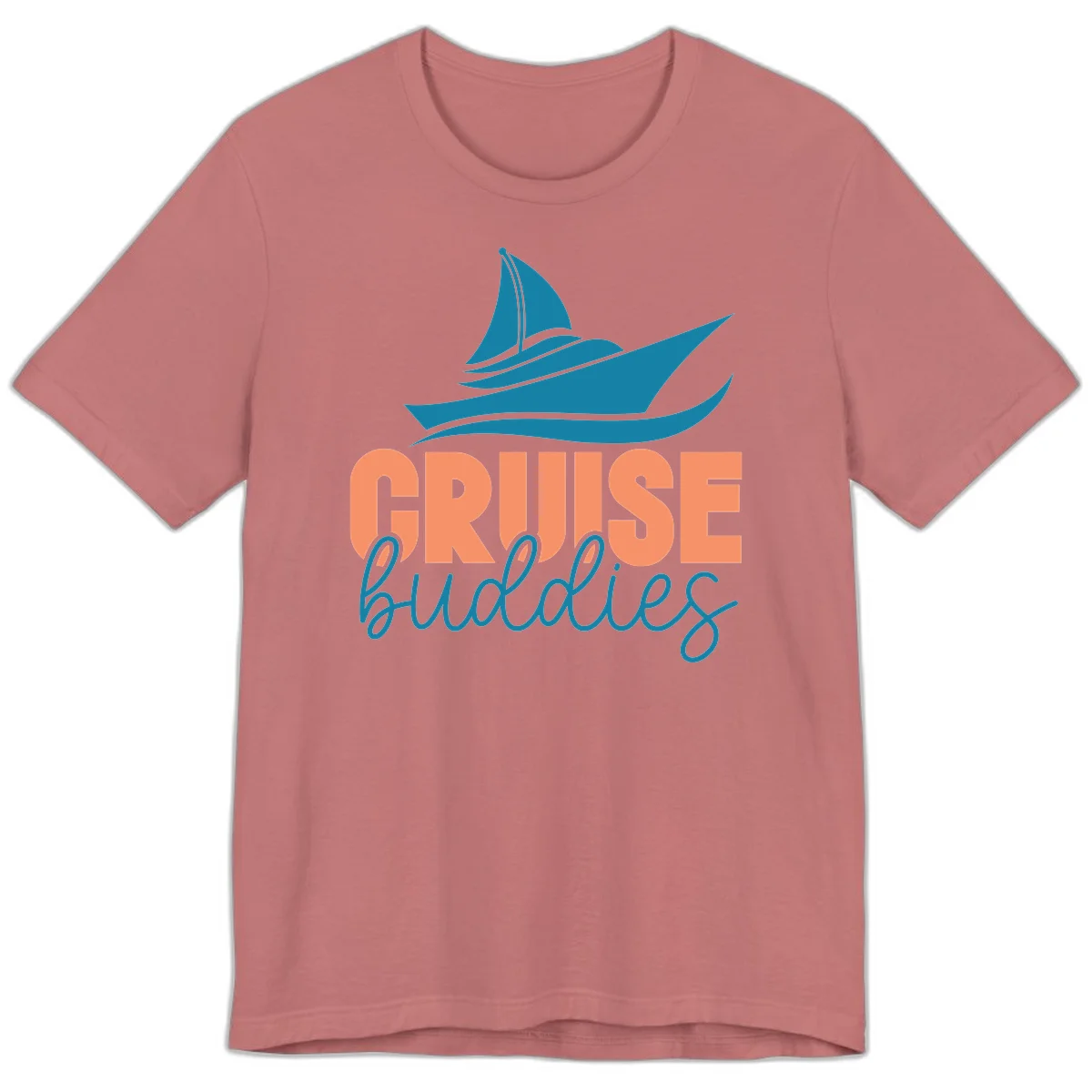 Cruise Buddies Ship Design Premium T-Shirt in Mauve
