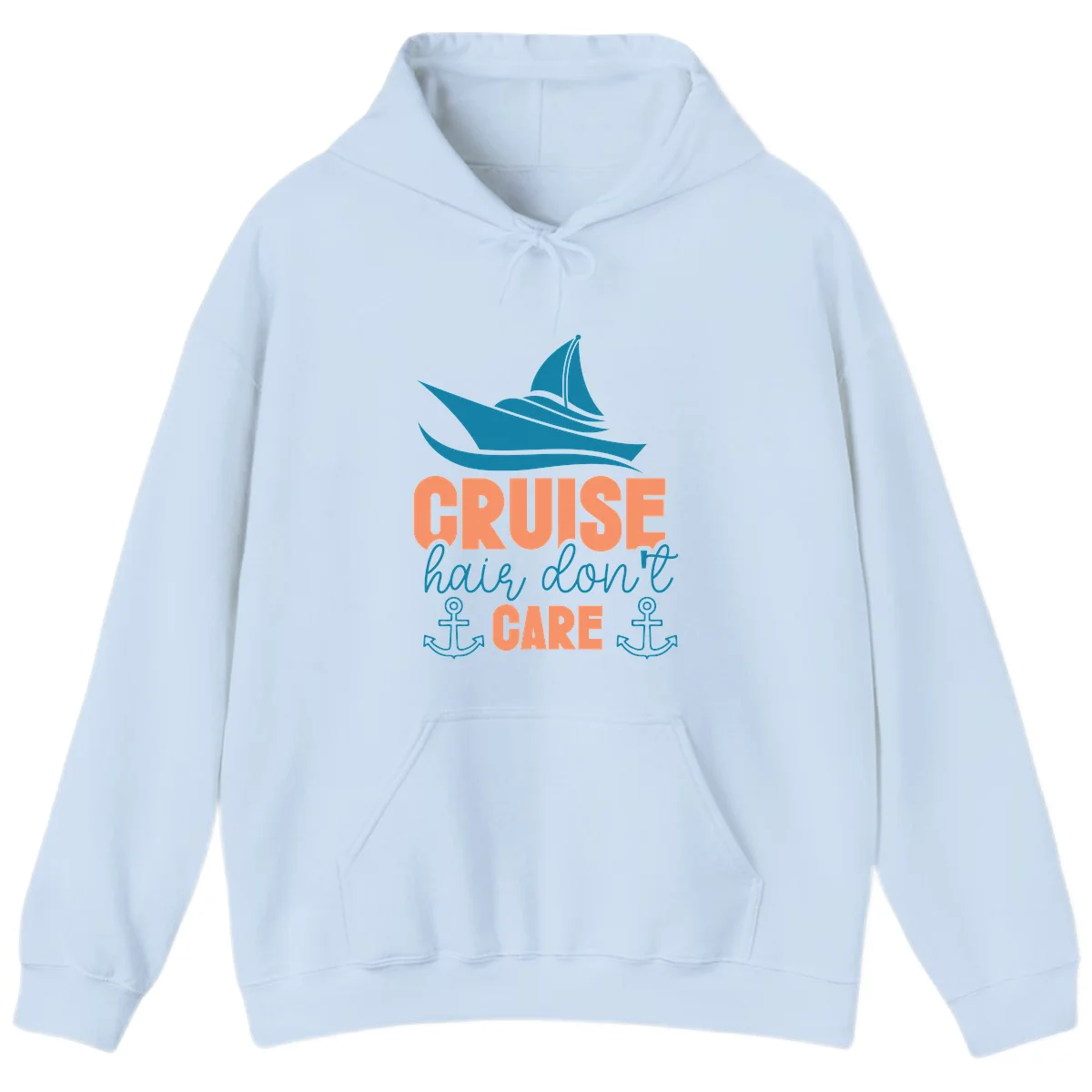 Cruise Hair Don't Care Hoodie in Light Blue