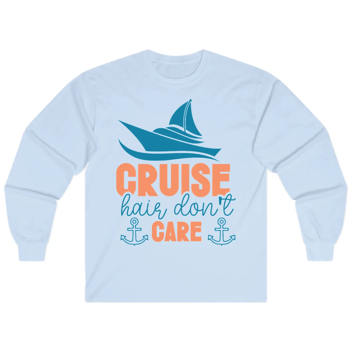 Cruise Hair Don't Care Long Sleeve in Light Blue