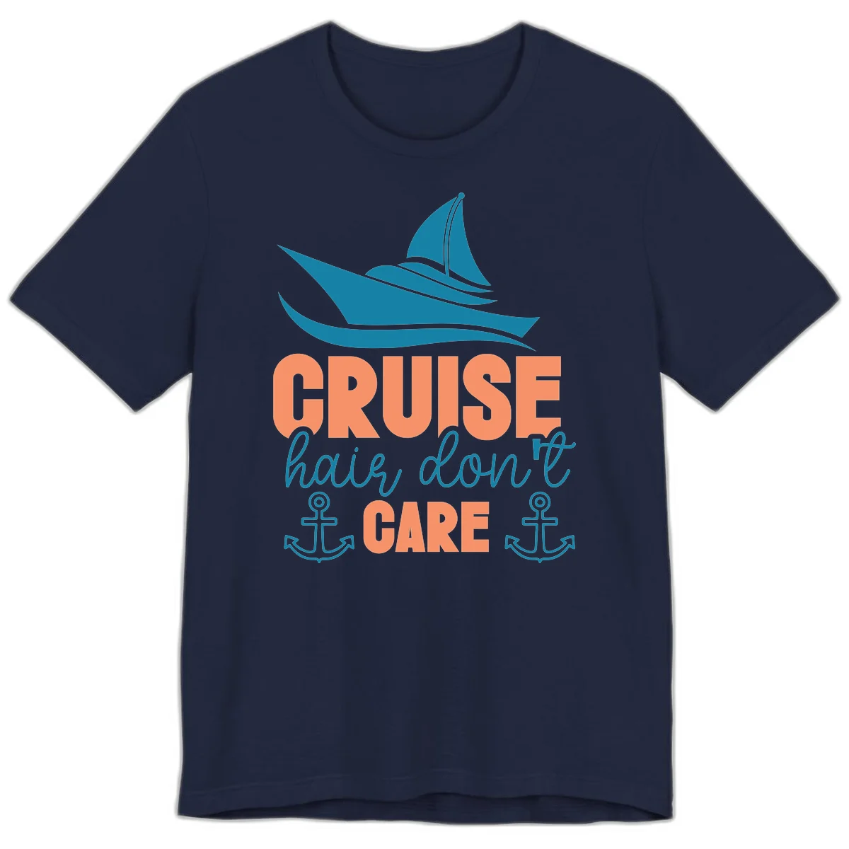 Cruise Hair Don't Care Premium T-Shirt in Navy