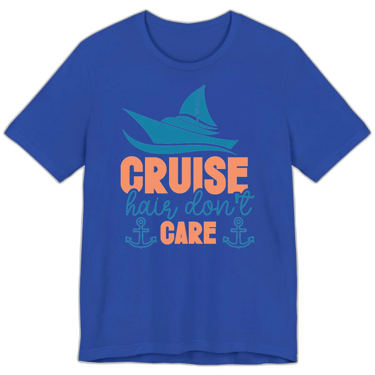 Cruise Hair Don't Care Premium T-Shirt in True Royal