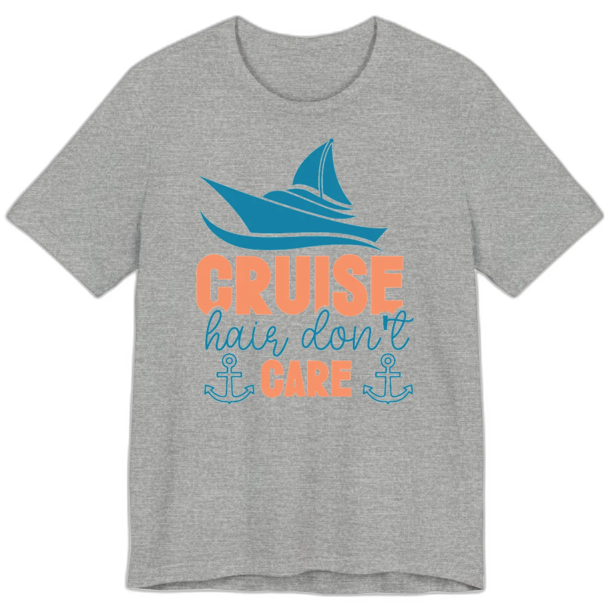 Cruise Hair Don't Care Premium T-Shirt in Athletic Heather