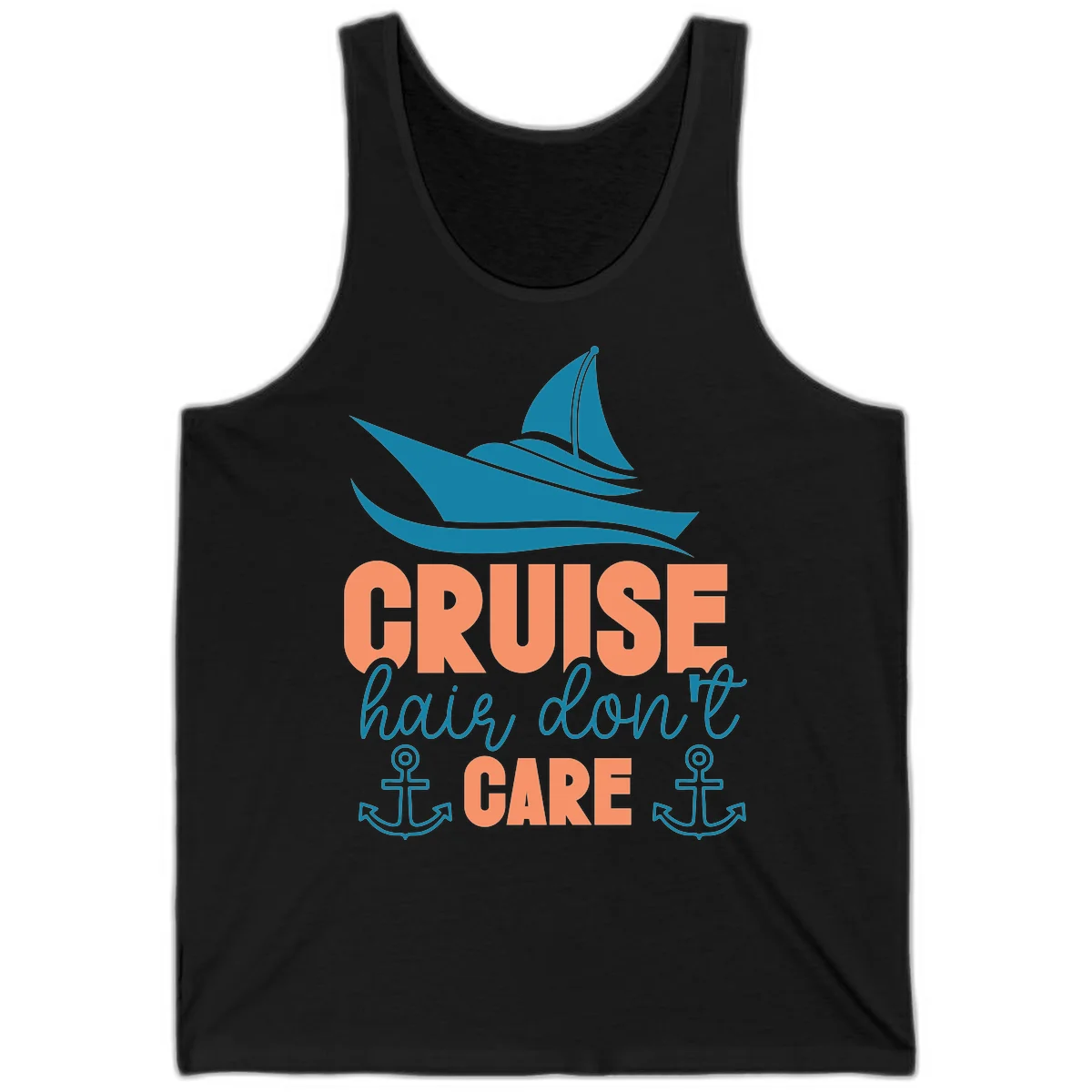 Cruise Hair Don't Care Tank in Black