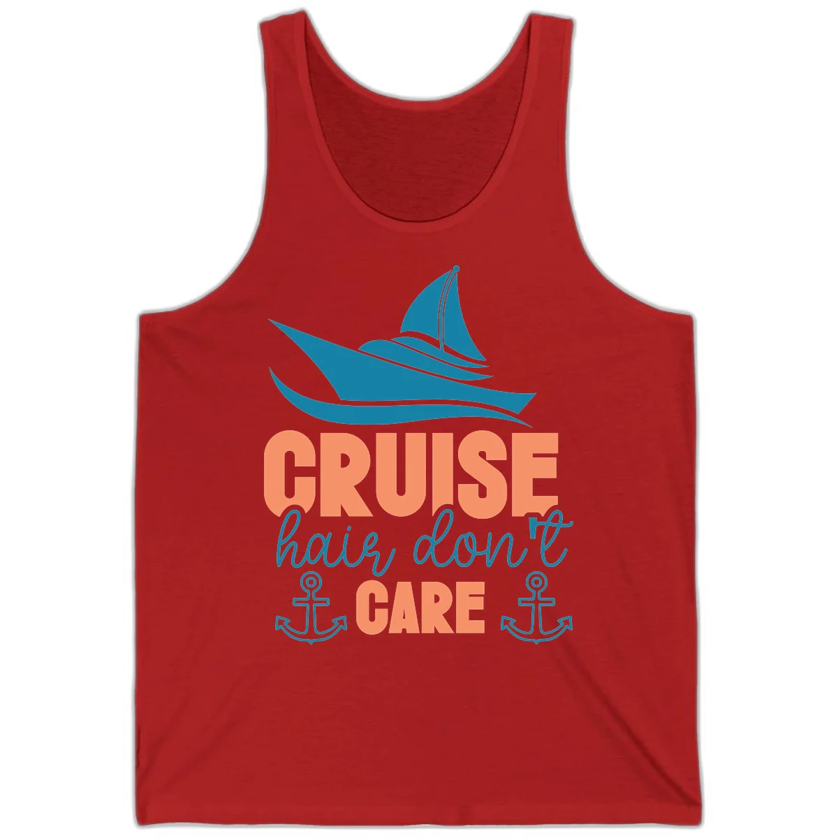 Cruise Hair Don't Care Tank in Red