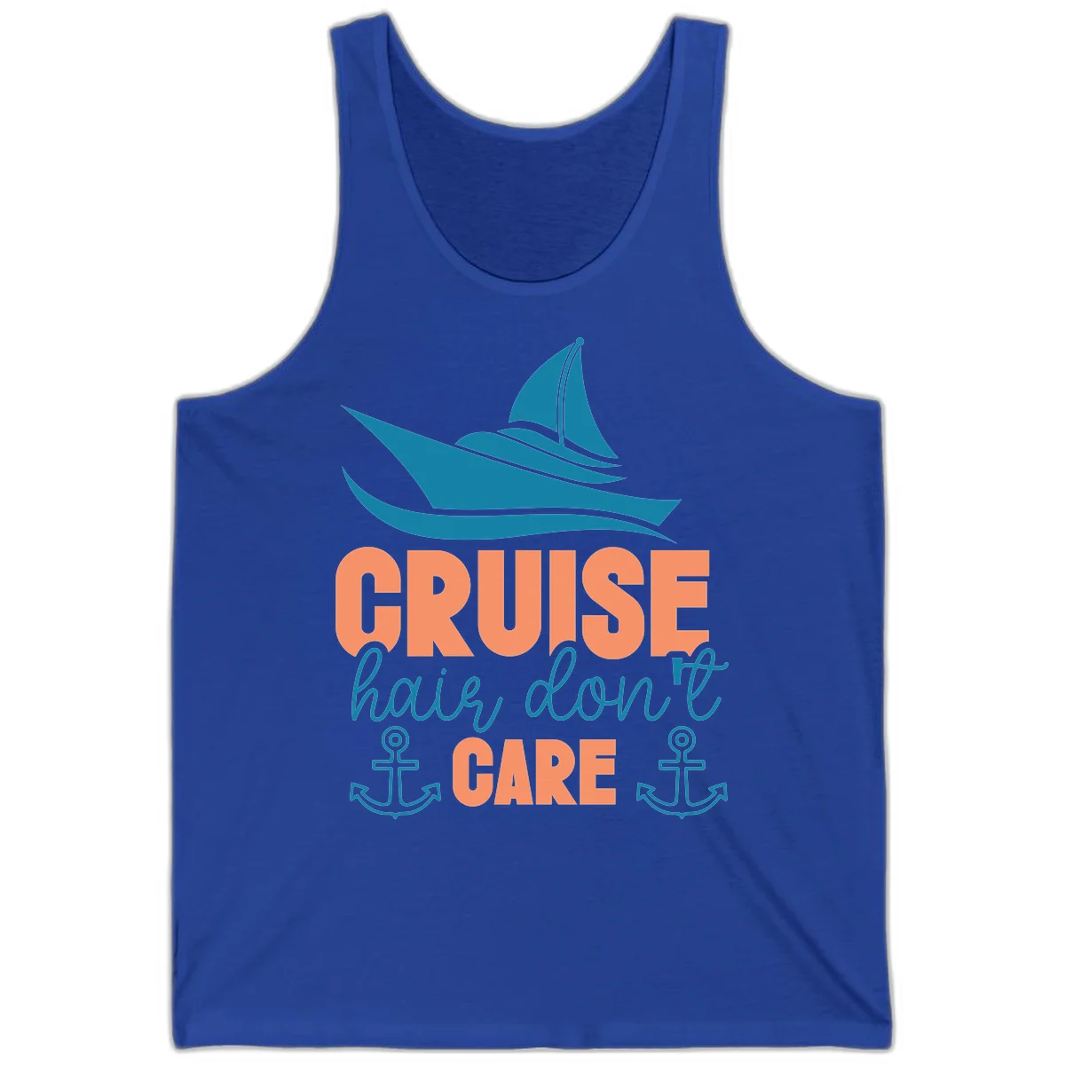 Cruise Hair Don't Care Tank in True Royal