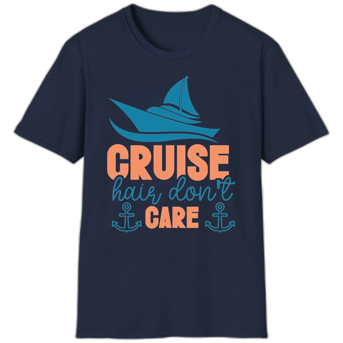 Cruise Hair Don't Care T-Shirt in Navy